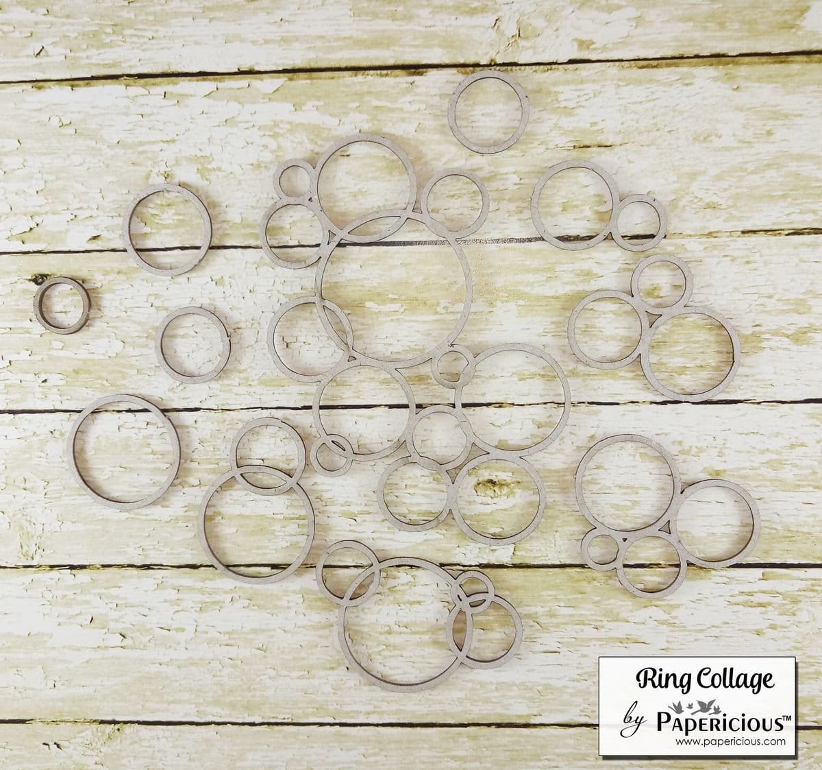 Papericious Collage Chipboard Elements - Ring Collage papericious chippies ring collage Papericious Collage Chipboard Elements - Ring Collage