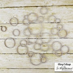 Papericious Collage Chipboard Elements - Ring Collage