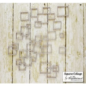 Papericious Collage Chipboard Elements - Square Collage