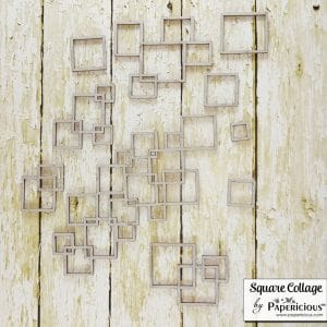 Papericious Collage Chipboard Elements - Square Collage
