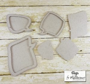 Papericious Collage Chipboard Elements - Tags