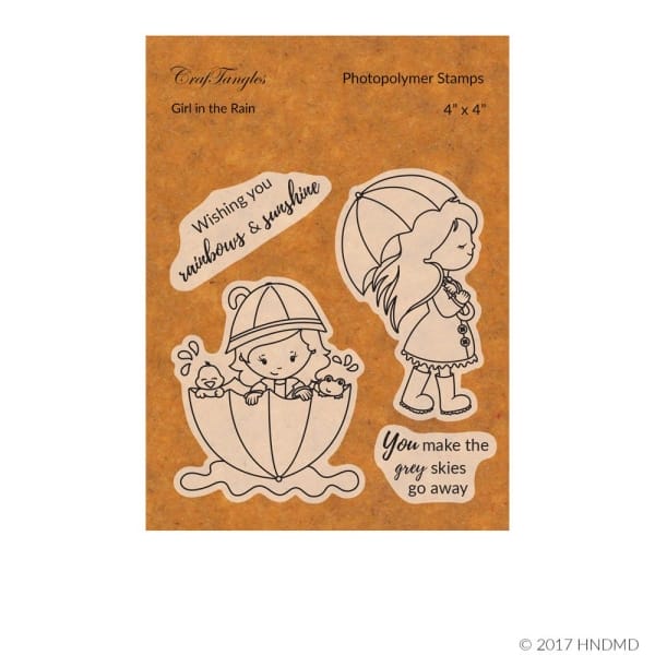 CrafTangles Photopolymer Stamps - Girl in the Rain