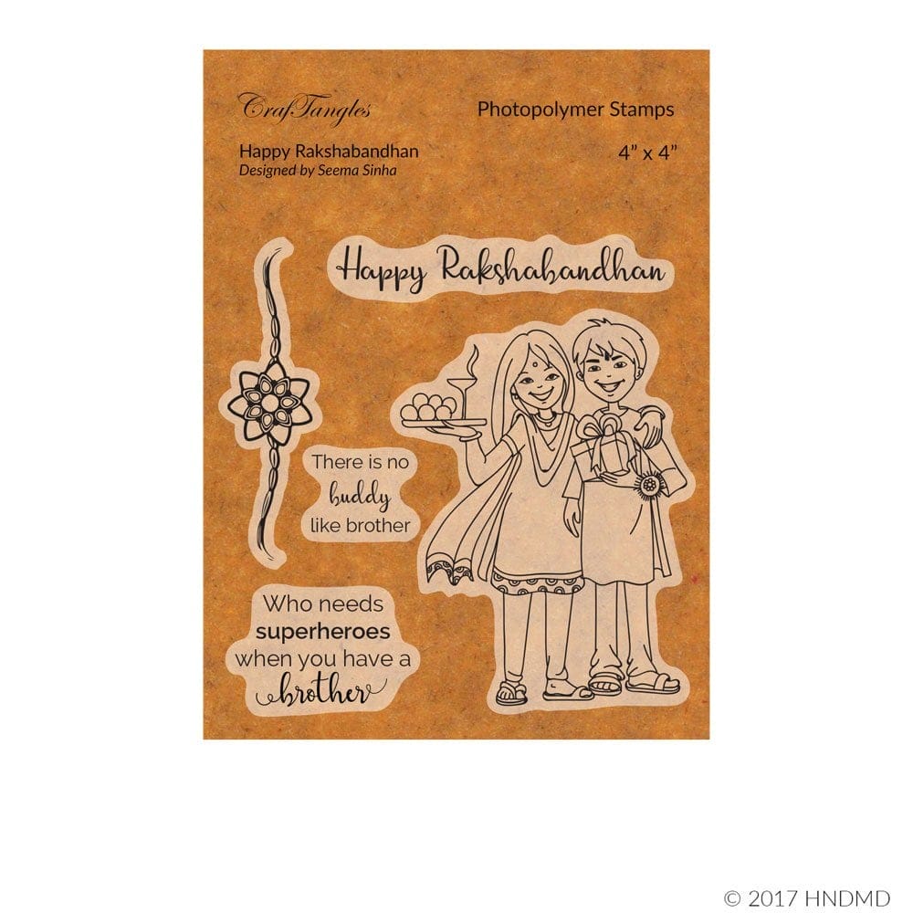 CrafTangles Photopolymer Stamps - Happy Rakshabandhan 25 Happy Rakshabandhan CrafTangles Photopolymer Stamps - Happy Rakshabandhan