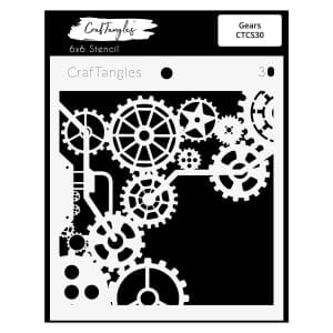 Gears - CrafTangles 6"x6" Stencil
