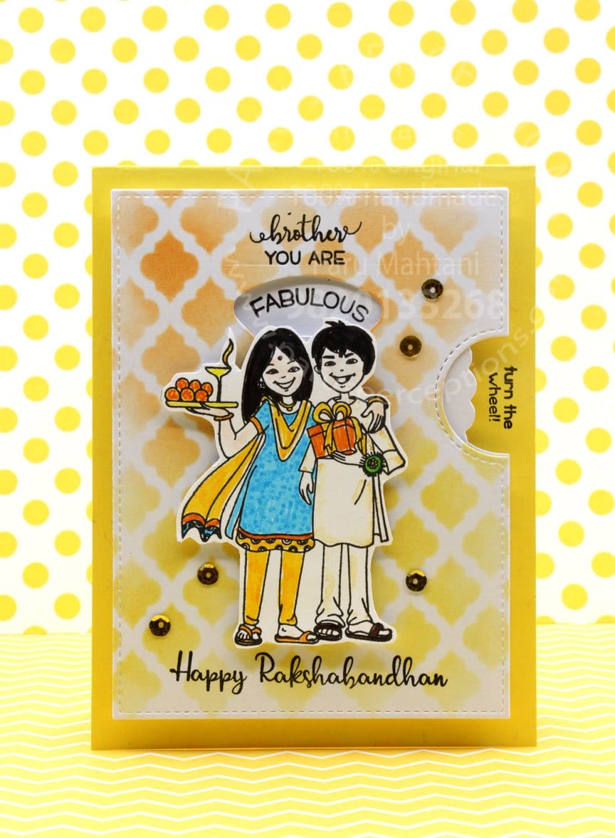 CrafTangles Photopolymer Stamps - Happy Rakshabandhan Paru Cards CrafTangles July2020 3 Paru-Cards_CrafTangles_July2020_3