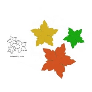 Steel Dies - 5 petal flowers for flowermaking (Set of 3 dies)