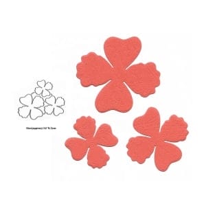 Steel Dies - 4 petal flowers (Set of 3 dies)