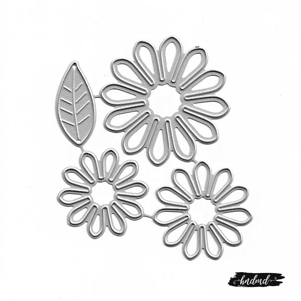 Steel Cutting Dies - Flowers Set (4 pcs) - for layered flowermaking XY470 steel cutting dies CraftAdda Steel Cutting Dies - Flowers Set (4 pcs) - for layered flowermaking