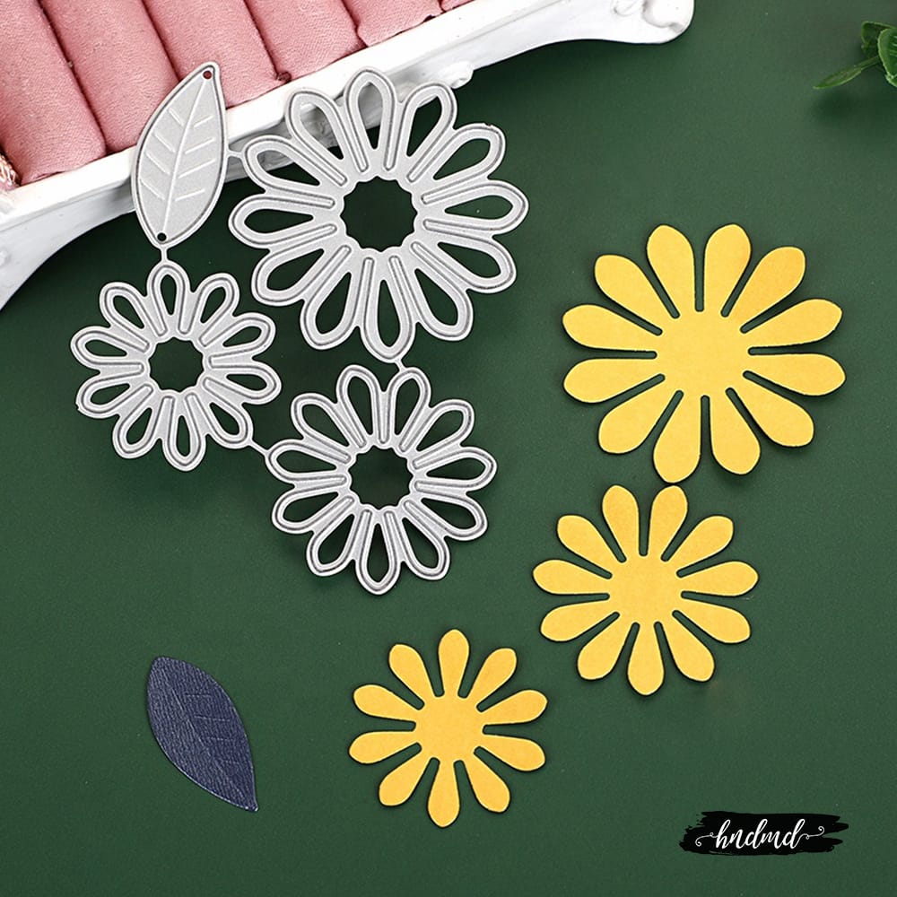 Steel Cutting Dies - Flowers Set (4 pcs) - for layered flowermaking XY470 steel cutting dies CraftAdda 1 XY470_steel_cutting_dies_CraftAdda_1