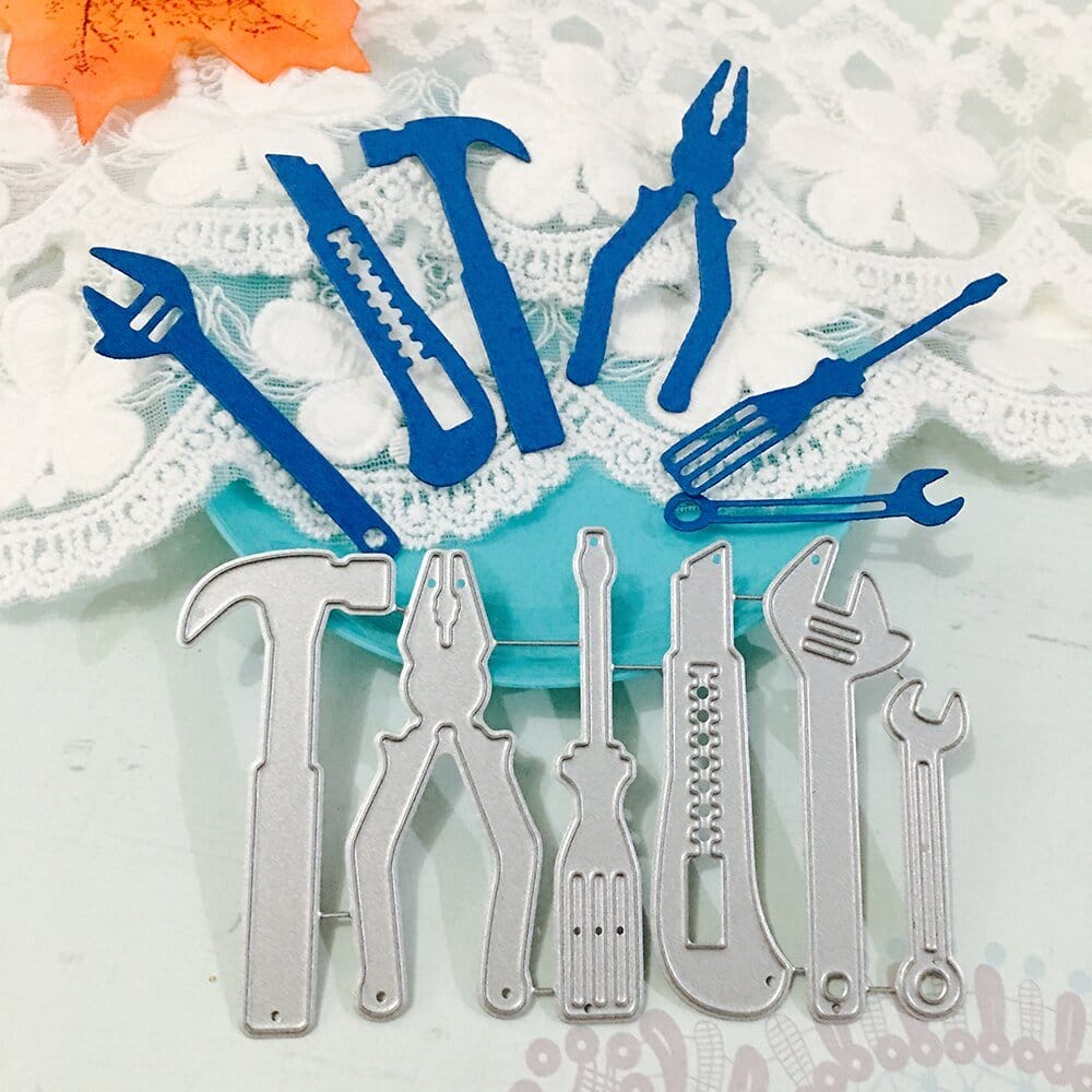 Steel Dies - Handy tools (Fathers Day) - Set of 6 dies XY843 Steel Cutting Dies Steel Dies - Handy tools (Fathers Day) - Set of 6 dies