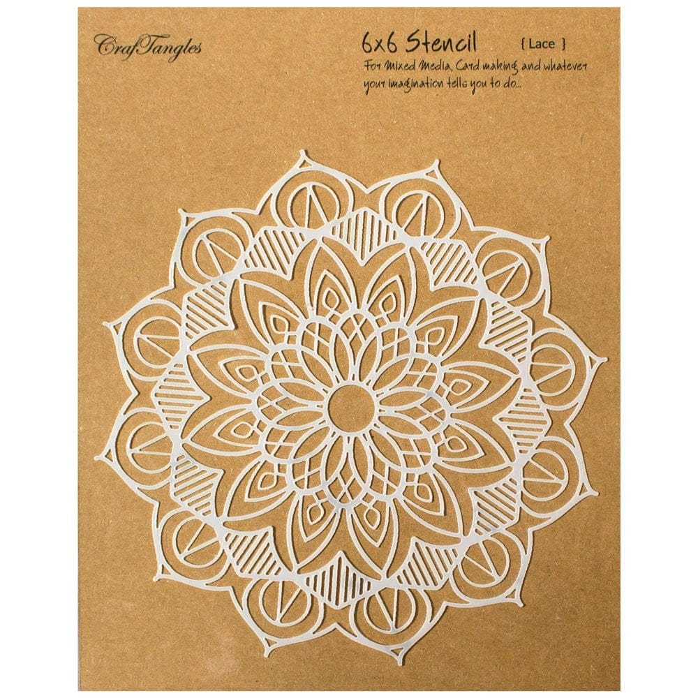 Lace - CrafTangles 6"x6" Stencil craftangles stencil lace Lace - CrafTangles 6"x6" Stencil