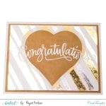 Gold and Silver foiled Congratulations handmade card