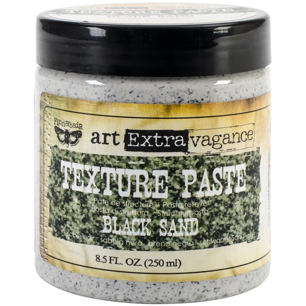 Prima Finnabair Art Extravagance Texture Paste - Black Sand (8.5 oz)