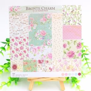 Bronte Charm Scrapbook Paper (Pack of 24 sheets) - 6 by 6 inch