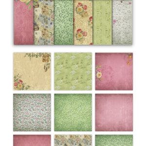 Enjoying the Fragrance Scrapbook Paper (Pack of 24 sheets) - 6 by 6 inch