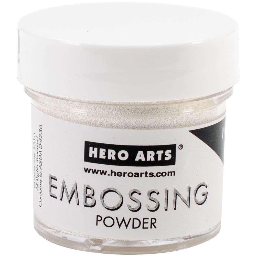 Hero Arts Embossing Powder - White Puff HA PW121 HeroArts Embossing Powder Detail white puff Hero Arts Embossing Powder - White Puff