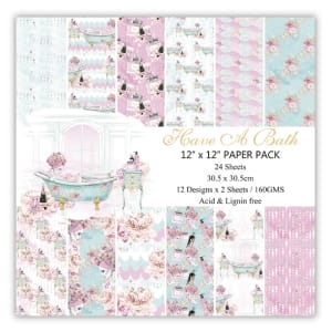 Have a Bath Scrapbook Paper (Pack of 24 sheets) - 6 by 6 inch