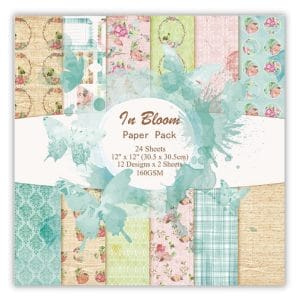 In Bloom Scrapbook Paper (Pack of 24 sheets) - 6 by 6 inch