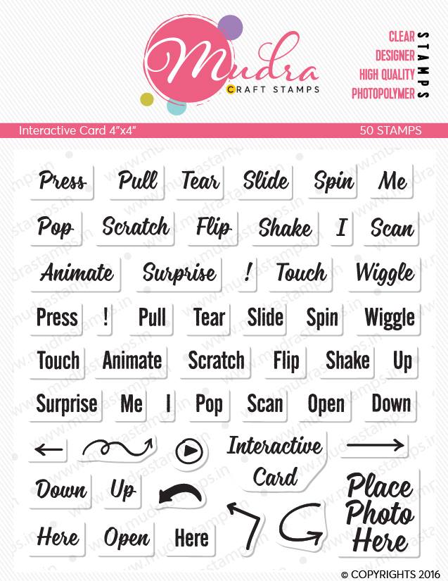 Mudra Craft Stamps - Interactive cards InteractiveCards 4by4 inch Stamp Mudra Craft Stamps - Interactive cards