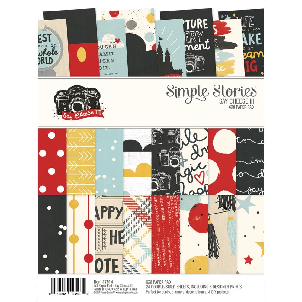 Simple Stories paper pad - Say Cheese (6by8 inch) SAY37914 simple stories paper pad 6by8 inch say cheese Simple Stories paper pad - Say Cheese (6by8 inch)