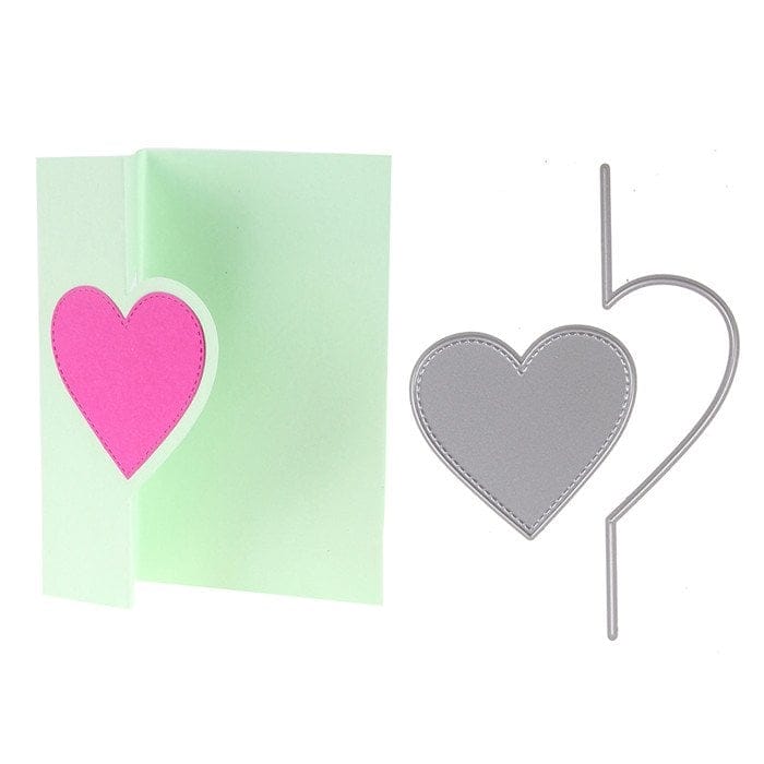 Steel Dies - Flap Card - Heart (Set of 2 dies) SD 202 heart flap card 2 set steel cutting dies Steel Dies - Flap Card - Heart (Set of 2 dies)