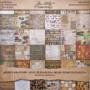 Tim Holtz Idealogy paper pad - Collage (8 by 8 inch) - 36 sheets