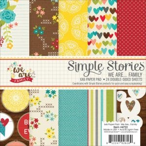 Simple Stories paper pad - We Are Family (6by6 inch)