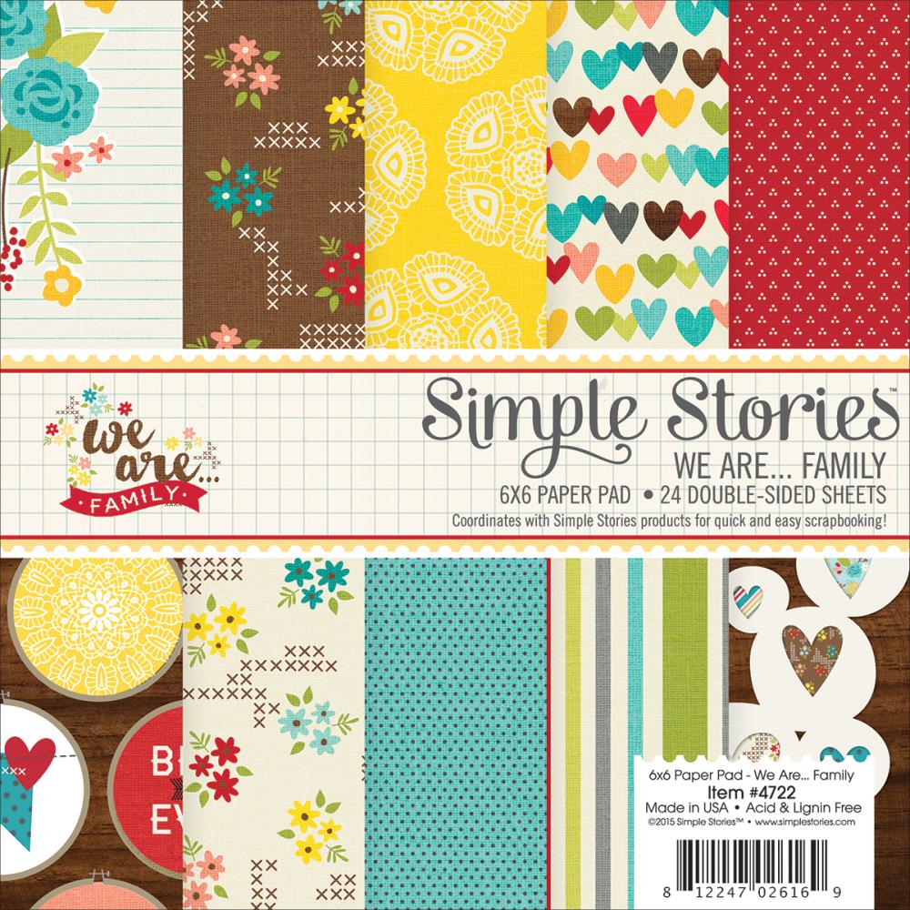 Simple Stories paper pad - We Are Family (6by6 inch)