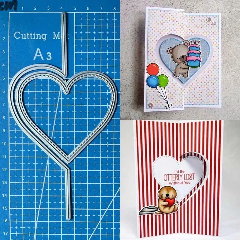 Steel Dies - Flap Card - Heart (Set of 2 dies) XYGS10 steel cutting die 1 XYGS10_steel_cutting_die_1