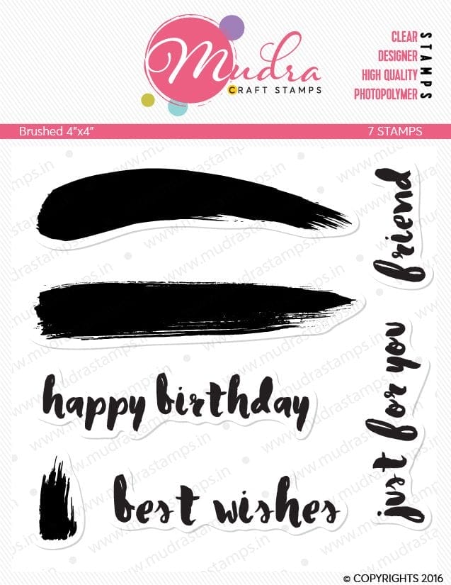 Mudra Craft Stamps - Brushed brushed 4x4 01 Mudra Craft Stamps - Brushed