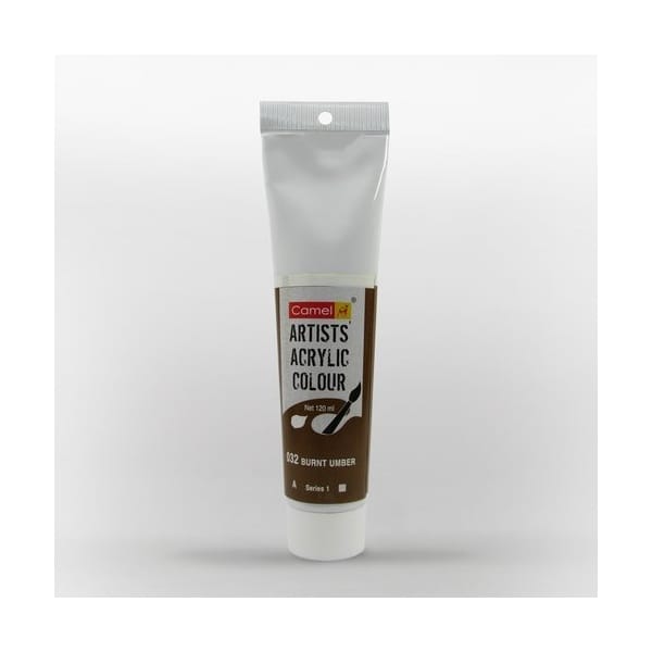 Camel Artist Acrylic Colour 120ml Tube - Burnt Umber