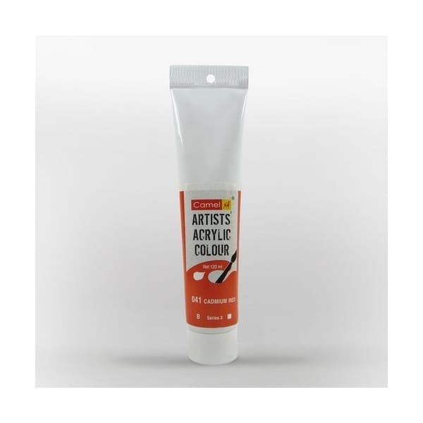 Camel Artist Acrylic Colour 120ml Tube - Cadmium Red