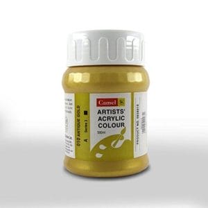 Camel Artist Acrylic Colour 500ml Jar - Antique Gold