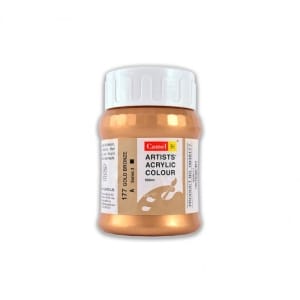 Camel Artist Acrylic Colour 500ml Jar - Gold Bronze