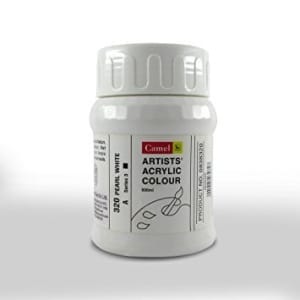 Camel Artist Acrylic Colour 500ml Jar - Pearl White
