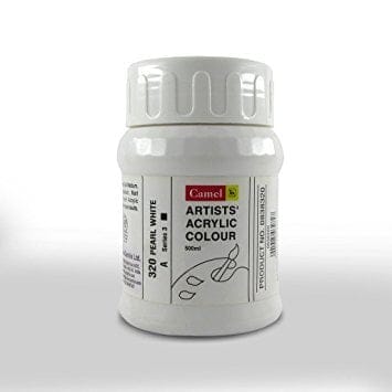 Camel Artist Acrylic Colour 500ml Jar - Pearl White camel acrylic color pearl white Camel Artist Acrylic Colour 500ml Jar - Pearl White