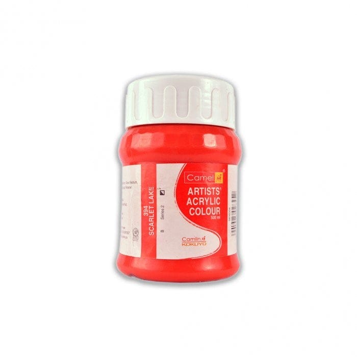 Camel Artist Acrylic Colour 500ml Jar - Scarlet Lake