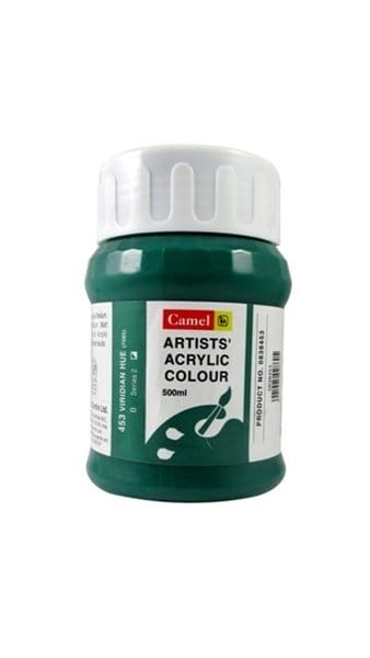 Camel Artist Acrylic Colour 500ml Jar - Viridian Hue camel acrylic color viridian hue Camel Artist Acrylic Colour 500ml Jar - Viridian Hue