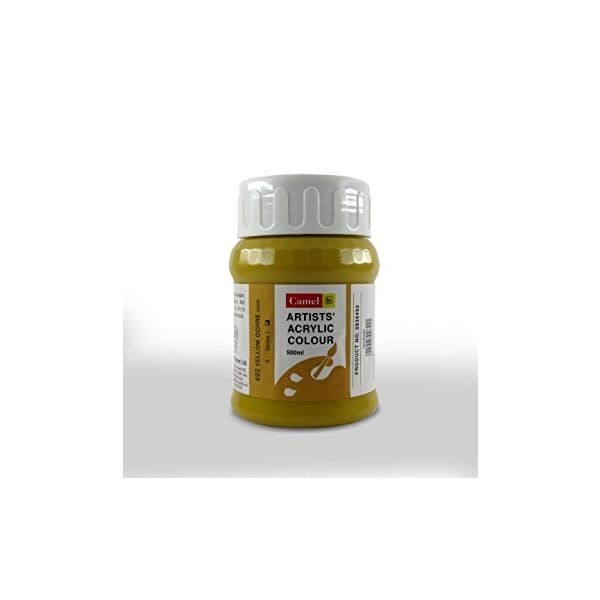 Camel Artist Acrylic Colour 500ml Jar - Yellow Ochre