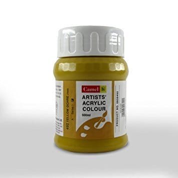 Camel Artist Acrylic Colour 500ml Jar - Yellow Ochre camel acrylic color yellow ochre Camel Artist Acrylic Colour 500ml Jar - Yellow Ochre