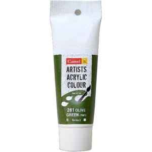 Camel Artist Acrylic Colour 120ml Tube - Olive Green