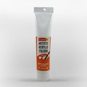 Camel Artist Acrylic Colour 120ml Tube - Permanent Orange