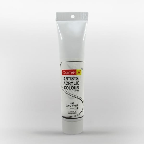 Camel Artist Acrylic Colour 120ml Tube - Zinc White