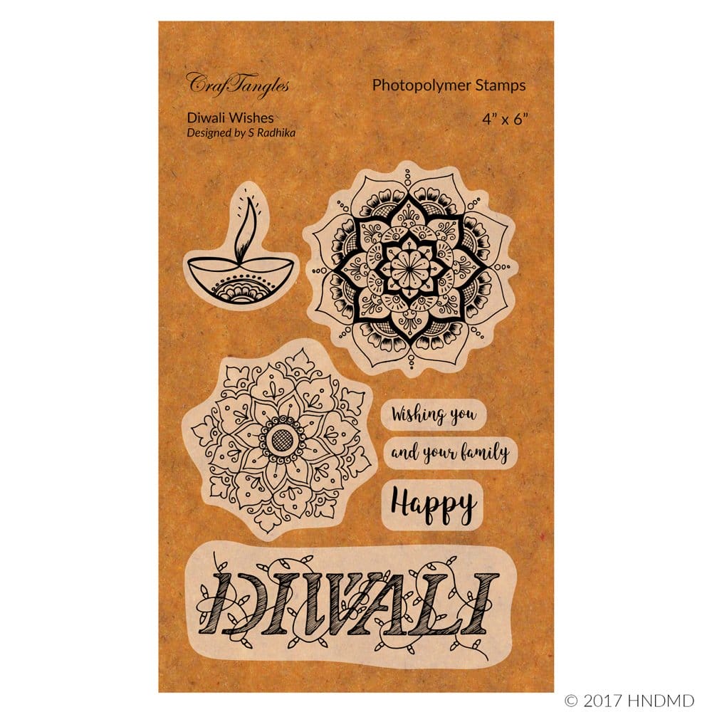 CrafTangles Photopolymer Stamps - Diwali Wishes 34 Diwali Wishes craftangles photopolymer Stamps CrafTangles Photopolymer Stamps - Diwali Wishes