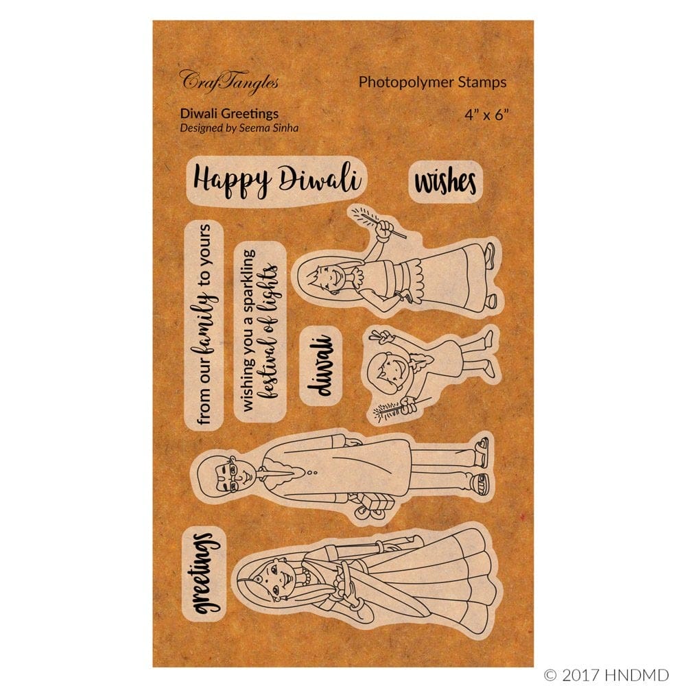 CrafTangles Photopolymer Stamps - Diwali Greetings 39 Diwali Greetings craftangles photopolymer Stamps CrafTangles Photopolymer Stamps - Diwali Greetings