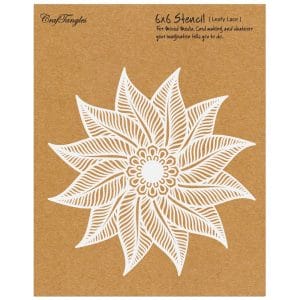CrafTangles 6"x6" Stencil - Leafy Lace