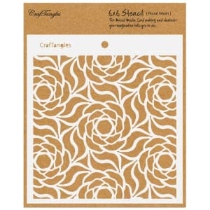 CrafTangles 6"x6" Stencil - Floral Mesh