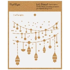 CrafTangles 6"x6" Stencil - Starry Lights