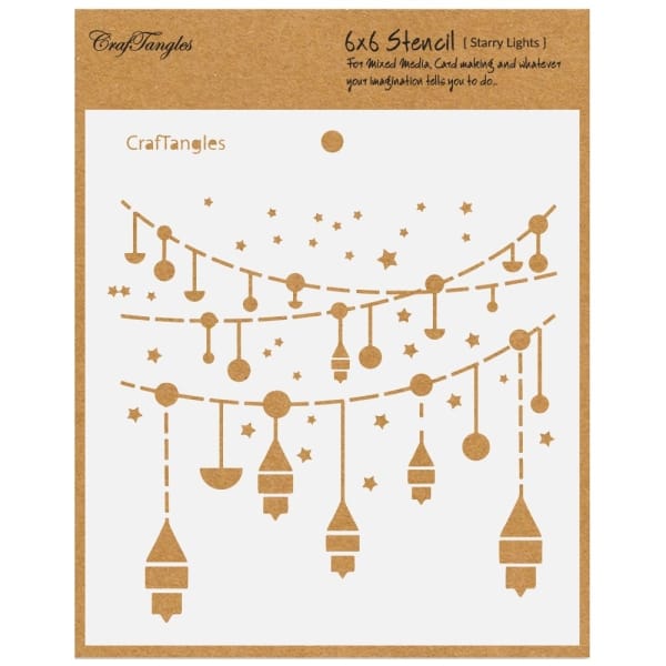 CrafTangles 6"x6" Stencil - Starry Lights