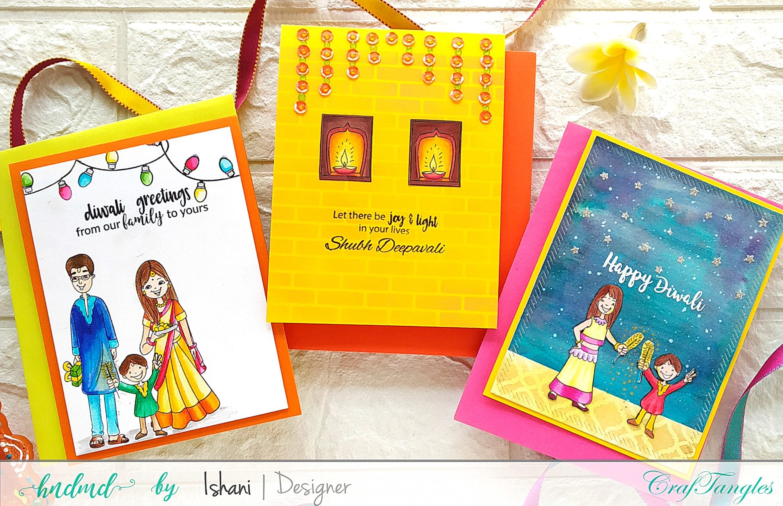 CrafTangles Photopolymer Stamps - Diwali Greetings CrafTangles Cards Nov 2020 3 CrafTangles_Cards_Nov_2020_3